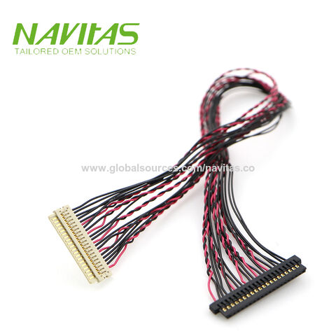 LVDS Cable 20 Pin JAE FIS20S Connector Customized Cable for LCD Panel