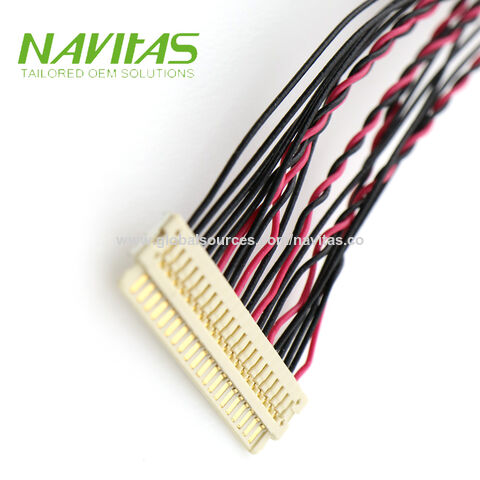 LVDS Cable 20 Pin JAE FIS20S Connector Customized Cable for LCD Panel