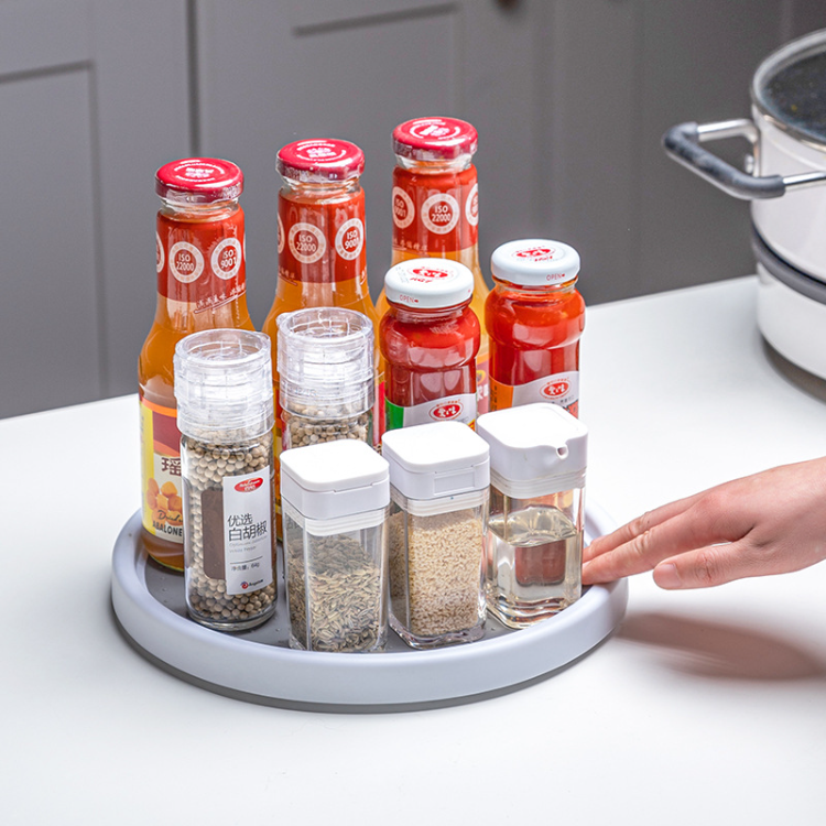 Non-skid Pantry Cabinet Rotating Lazy Organizer Rotatable Spice Rack ...