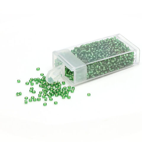 Caja de cuentas para joyería DIY de Yiwu, cuentas de vidrio de 2 mm para punto de cruz, accesorios de joyería, cuentas delica
