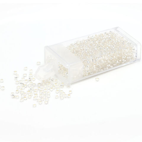 Caja de cuentas para joyería DIY de Yiwu, cuentas de vidrio de 2 mm para punto de cruz, accesorios de joyería, cuentas delica