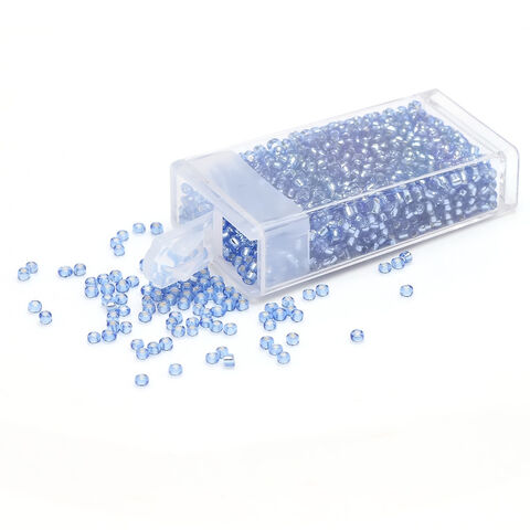 Caja de cuentas para joyería DIY de Yiwu, cuentas de vidrio de 2 mm para punto de cruz, accesorios de joyería, cuentas delica