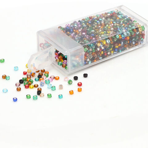Caja de cuentas para joyería DIY de Yiwu, cuentas de vidrio de 2 mm para punto de cruz, accesorios de joyería, cuentas delica