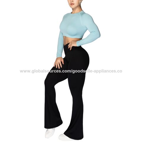 Crz yoga feminino amanteigado macio alta cintura calças de yoga