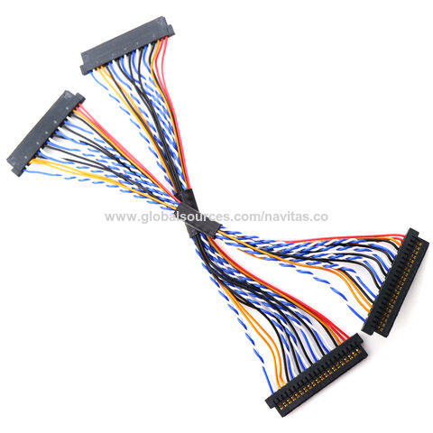 LVDS Cable 20 Pin JAE FIS20S Connector Customized Cable for LCD Panel