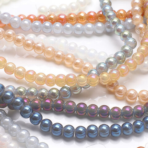 Glass Marble Beads for DIY Jewelry Making (0.25 in, 200 Pieces