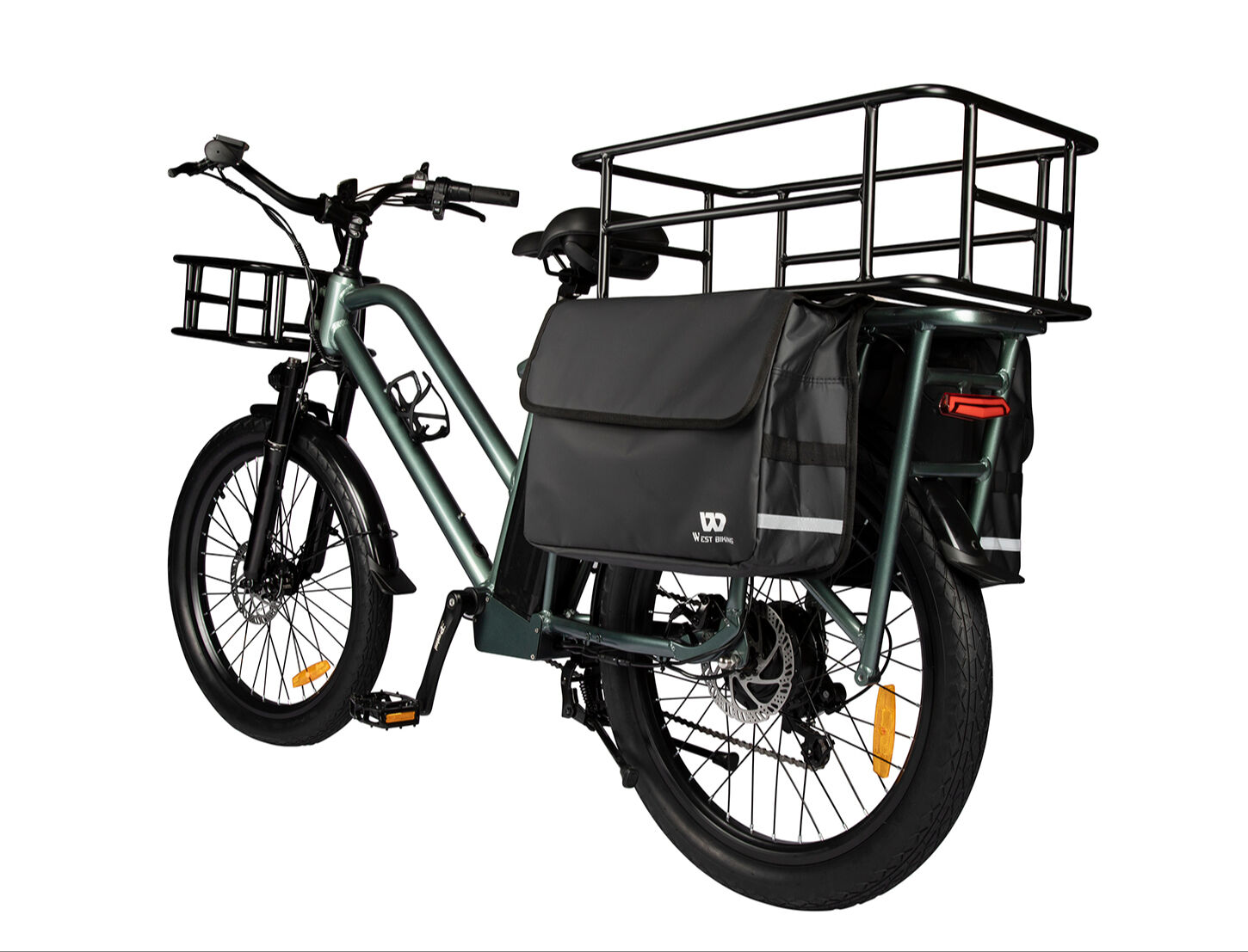 Tfsmilee 24inch Cargo Bike 250w High Speed Brushless Motor Removable 14 ...