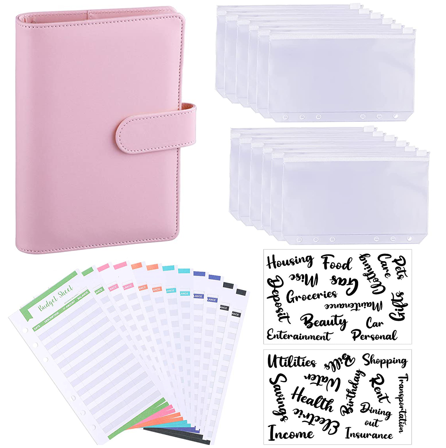 WHOLESALE A7 PU Leather Notebook Binders Budget Planner Organizer