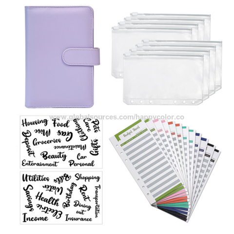 Wholesale A6 A7 Budget Binder with Cash Tracker Zipper Envelopes - China  Book, Writing