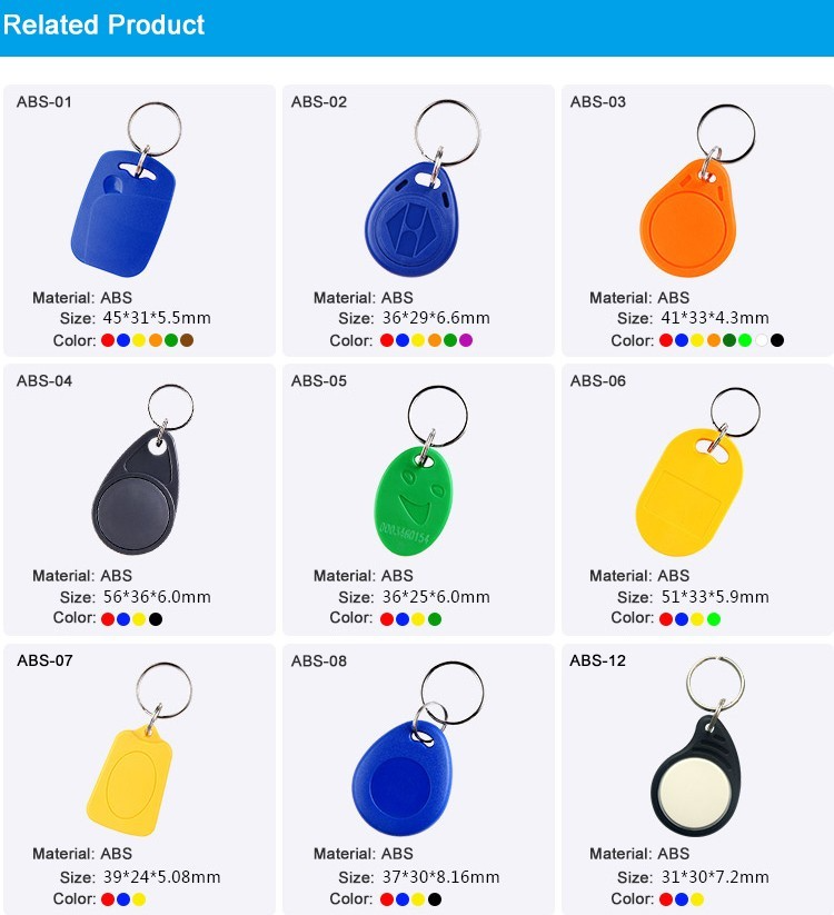 Custom Rfid Key Fob Shipment Cheap Price Abs Material Access Control Lf