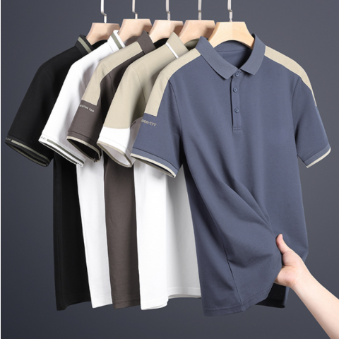 Men's Ice Silk Polo Shirt, Men's Polo T-shirts, Short-sleeved Polo