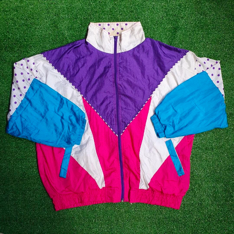 Vintage Neon Track Suit Sierra Sport 2 Piece Windbreaker Set Men's selling Small Purple