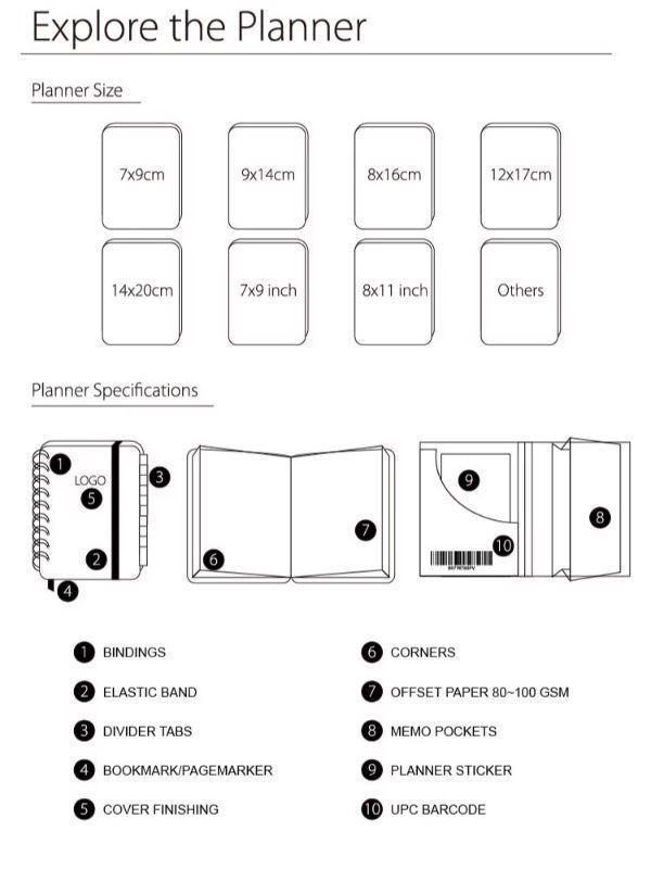 Oem 2025 A5 /a4 Leather Ring Binder Planner Notebook Diary Journal