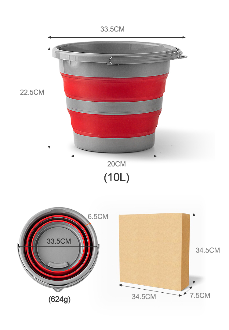 Buy Wholesale China 10l Plastic Bucket Collapsible Bucket With