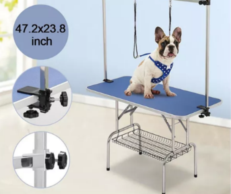 Image showcasing 32in Foldable & Portable Pet Grooming Table for Home - Walmart.com