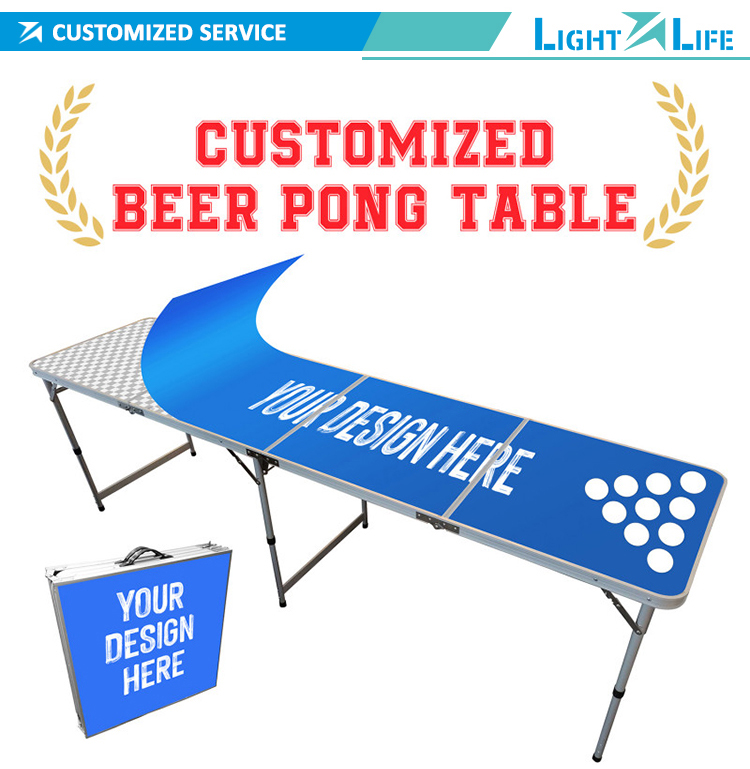 Buy Wholesale China Beer Pong Tisch 8ft Portable Custom Pattern ...