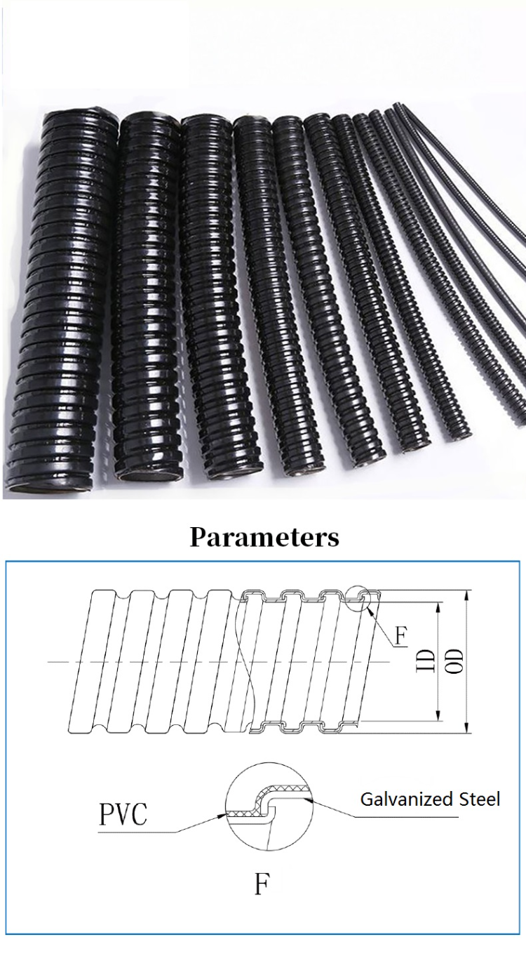 Jar Ce Rohs Approval Ip68 Waterproof 25mm 1" Corrugated Flexible Metal