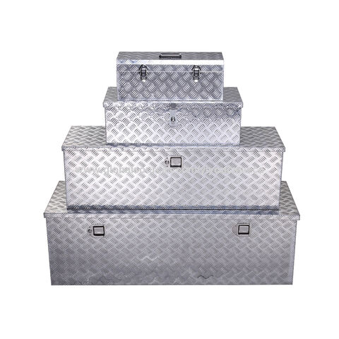  LUCKYERMORE Heavy Duty 30 '' caja de herramientas de aluminio  cajas de herramientas de camión para cama de camión Pickup almacenamiento  w/Lock Silver : Automotriz