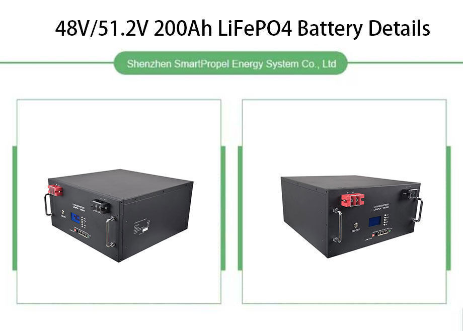 10KWH 51.2V200Ah LiFePo4 Lithium Battery UPS With 485/232