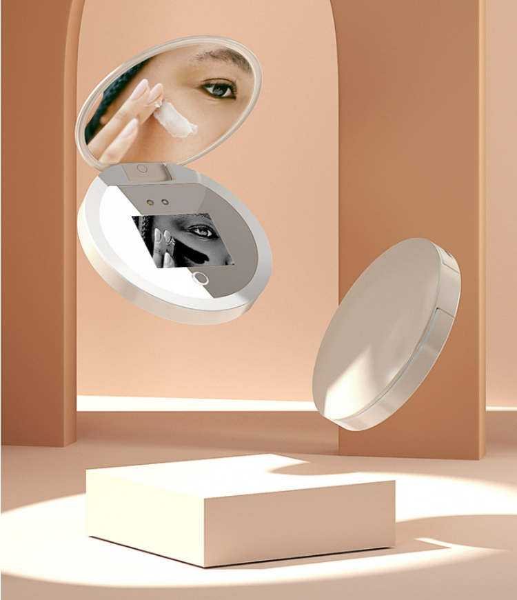 2023 Newest Smart Sunscreen Uv Mirror Makeup Vanity Led Pocket Mirror