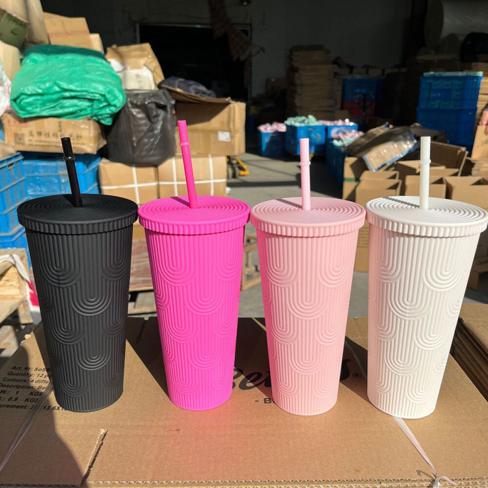 Buy Wholesale China Reusable Cold Cup Double Wall Plastic Cold Coffee