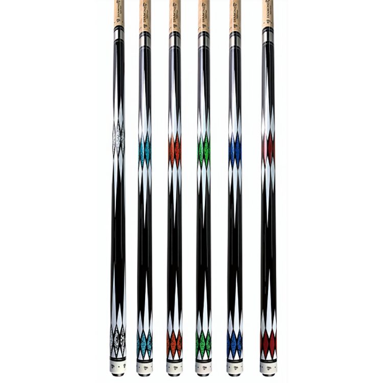 Economic Decal Design Maple Wood 13mm Pool Cue Sticks Colorful American ...