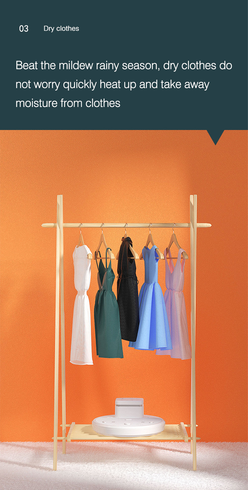 New Design Negative Ion Multifunction Portable Warm Air Clothes Dryer