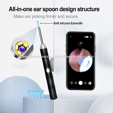 Herramienta de eliminación de cera de oídos con cámara: Bebird Note 5  limpiador de oídos con otoscopio y luz, kit de limpieza visual de cerumen  con