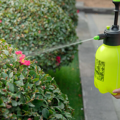 Pulverizador de espuma de 2 l, botella pulverizadora a presión para plantas  de lavado de coches, riego y fertilización (negro)