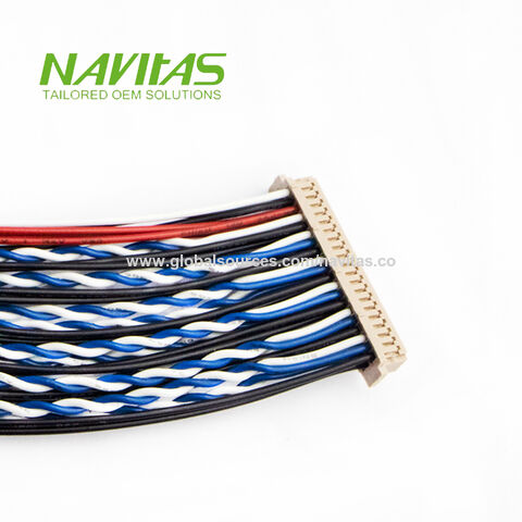 Hirose 40 Pin DF13 Connector LVDS Cable Assembly To JAE Hirose FI - S20S  1.25mm Connector