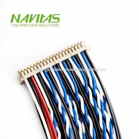 Hirose 40 Pin DF13 Connector LVDS Cable Assembly To JAE Hirose FI - S20S  1.25mm Connector