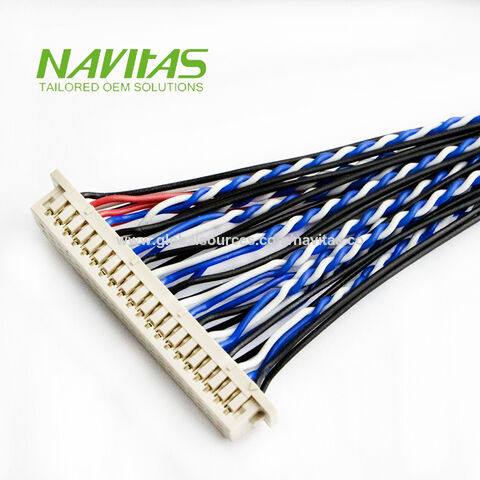 Buy Wholesale Taiwan 40 Pin Hirose 1.25 Mm Pitch Crimp Connector Df13 Cable  Series Wire Harness & Hirose Df13 40pin 1.25mm Pitch Lvds Connector