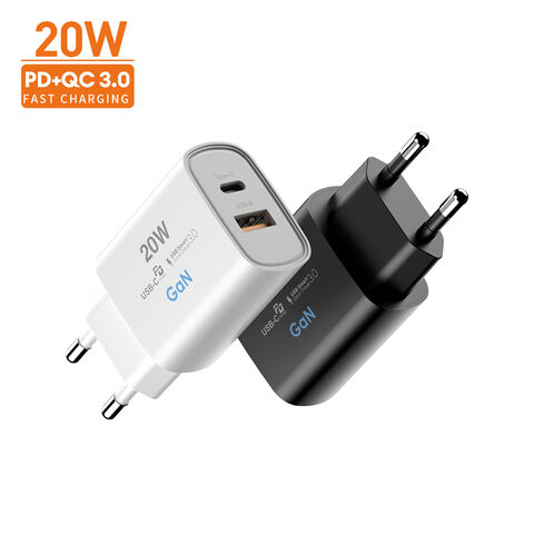 فينا 2023 شاحن سريع PD بقوة 20 واط بمنافذ Type C و USB - شواحن حائط لأجهزة iPhone 13 و 14