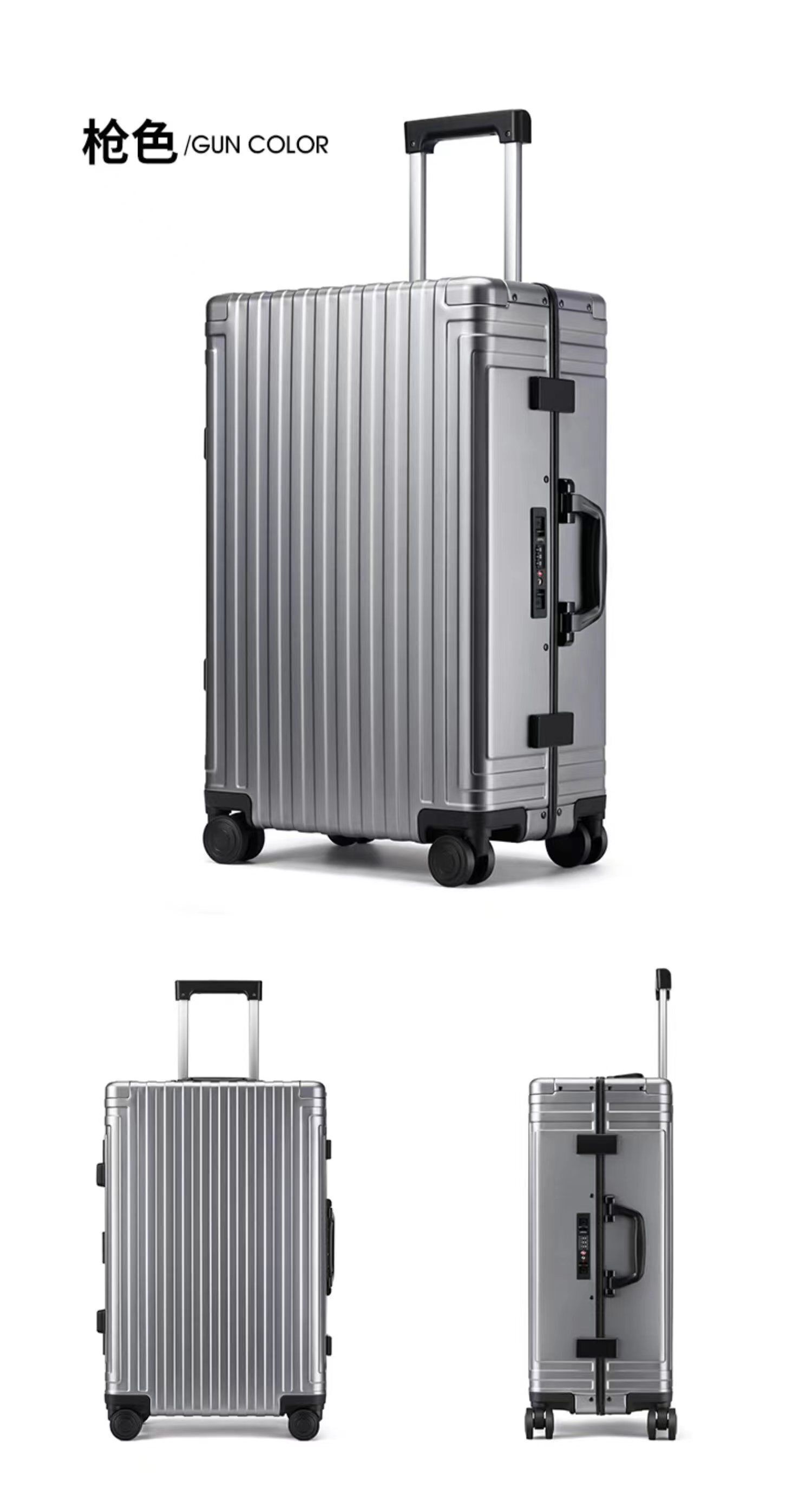 Buy Wholesale China Multifunctional Suitcase Aluminum Frame Travel Case  Spinner Wheel Usb Charger Valiz Carry On Travel Luggage With Cup Holder &  Luggage at USD 106
