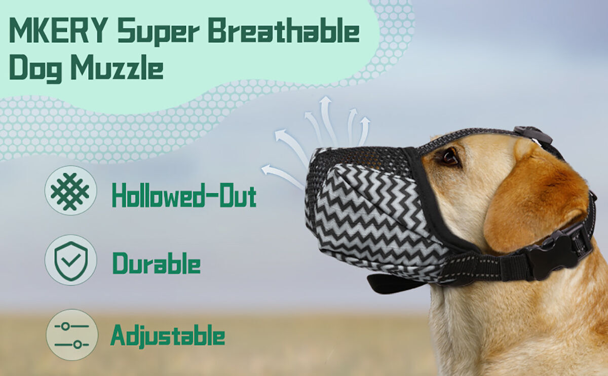 Dog Muzzle Breathable Drinkable Mesh Muzzle Anti Biting Barking Chewing Grooming Muzzle With Adjustable Reflective Strap