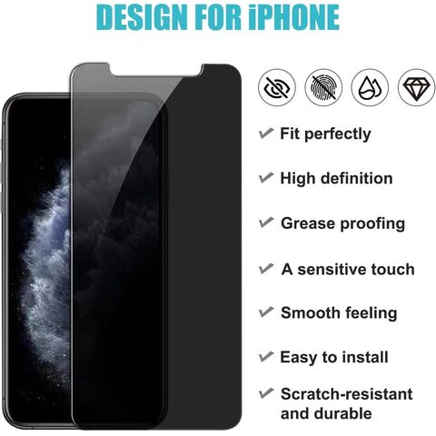 Comprar Cristal Templado 5D Privacidad para iPhone 11 Pro MAX Protector de  Pantalla