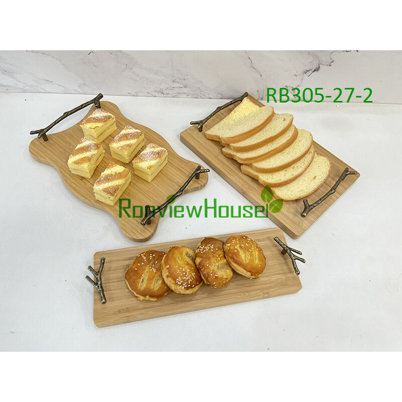 Buy Wholesale China Bamboo Serving Trays With Handlebar And Various