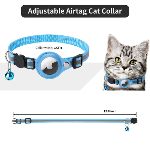 Airtag - Collar para gato, collar para gato con campana y hebilla de