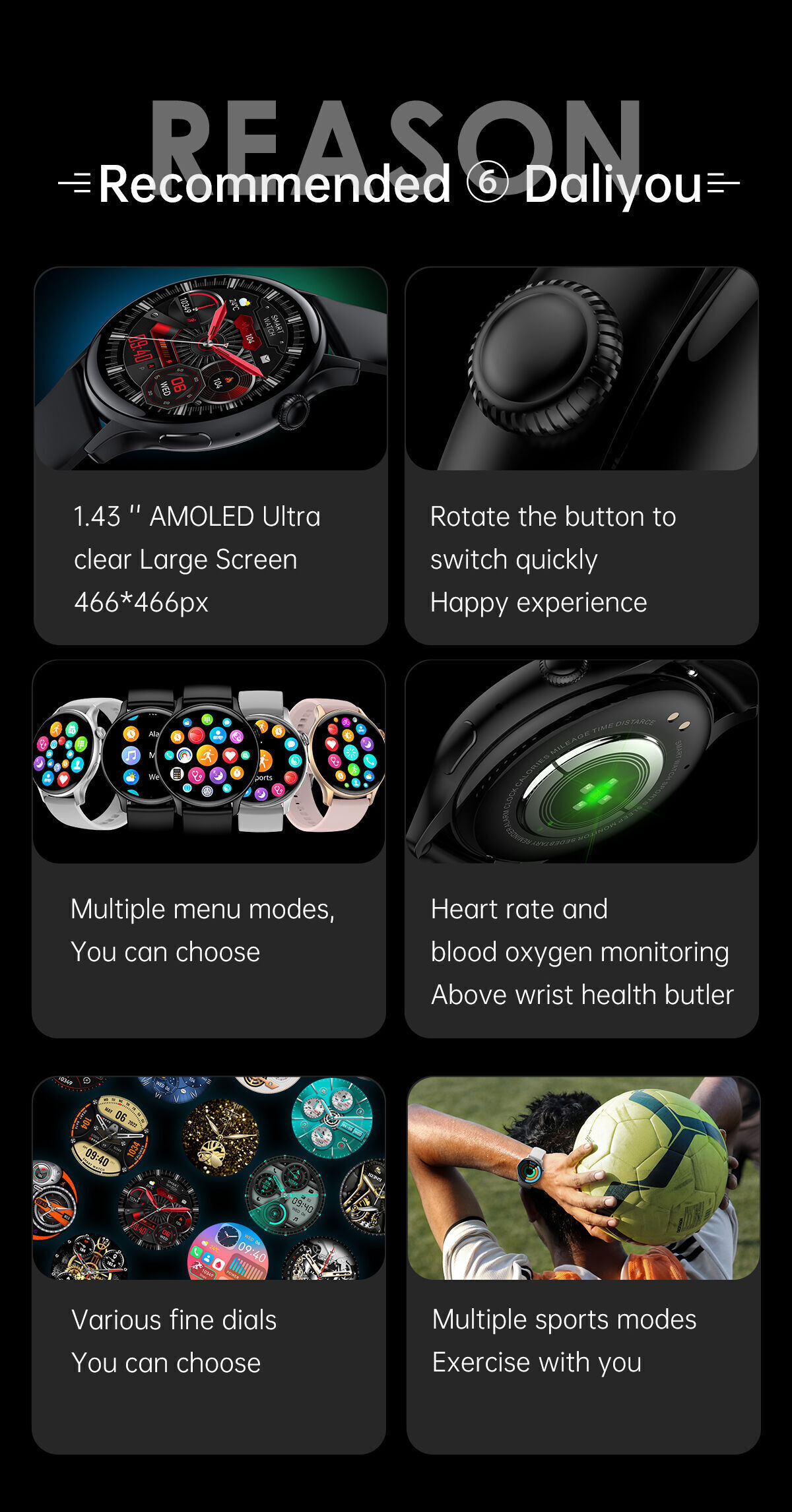 Xiaomi Mi Watch, Orologio Smart, Display AMOLED HD 1.39'' & Mi