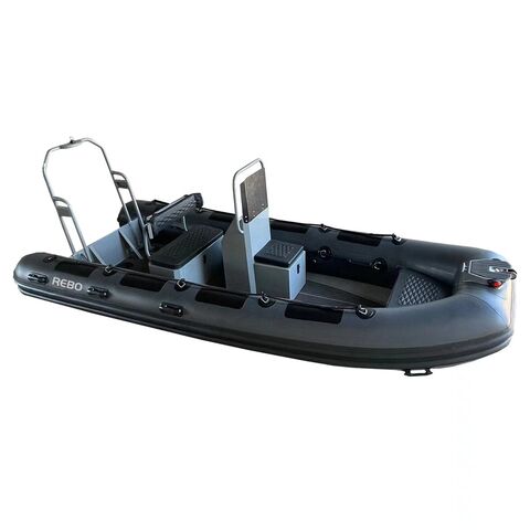 Buy Standard Quality China Wholesale Black 16ft Rib 480 Aluminum Deep V  Hull Pvc/hypalon Inflatable Boat For Ocean Fun $1600 Direct from Factory at  Shandong Rebo Boat Co., Ltd.