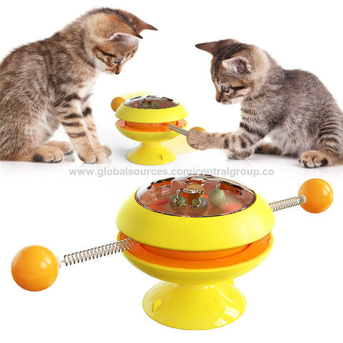 Cat Food Puzzle, Windmill Cat Toy, Turntable Food Dispenser,  Multifunctional Interactive Teasing, Funny Kitten Toys Cat Leaking Food  Puzzle Toy with