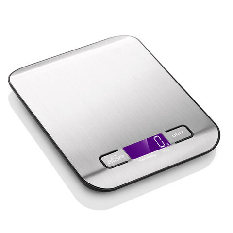 Food Kitchen Scale, Digital Grams and Ounces for Weight Loss, Baking,  Cooking, Keto and Meal Prep, LCD Display, Medium, 304 Stainless Steel