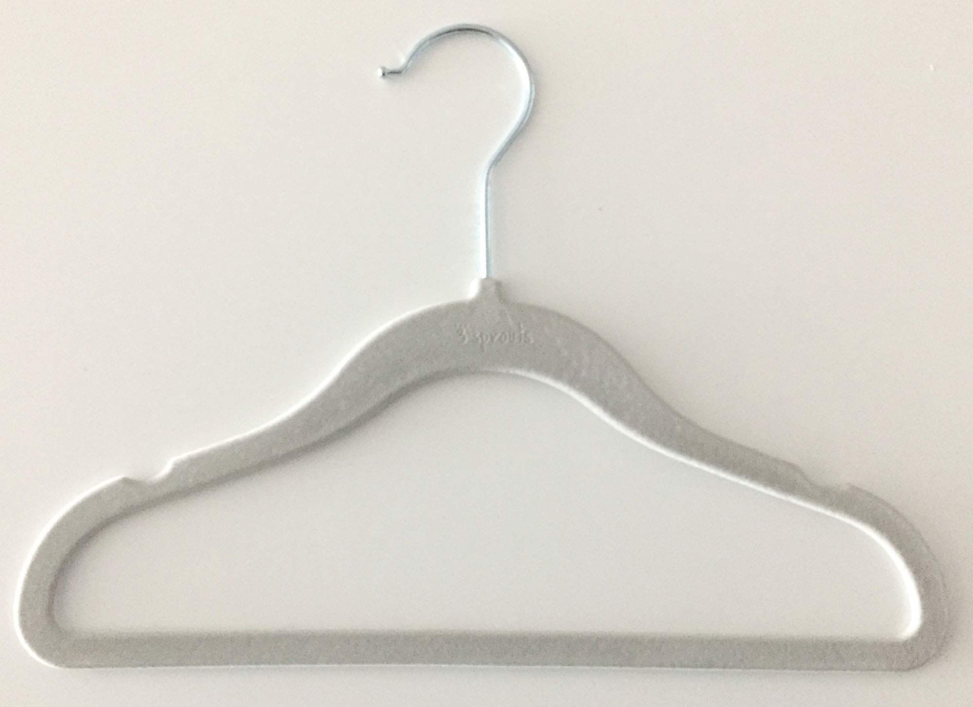 Set Of 10 Gray Velvet Hangers With Anti-slip Feature For Adult Clothing, To  Prevent Shoulder Bumps And Save Closet Space