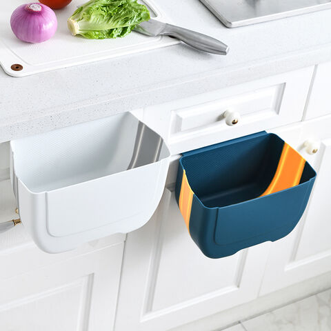 Hanging Small Plastic Trash Can With Lid Under Sink for Kitchen