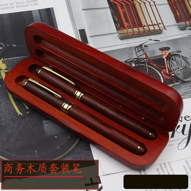 Buy Wholesale China Home Office School Black Ink Gel Pen In Wooden ...