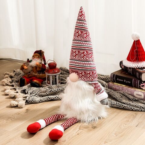 Forest Elderly Santa Ornaments: Miniature Christmas Decorations
