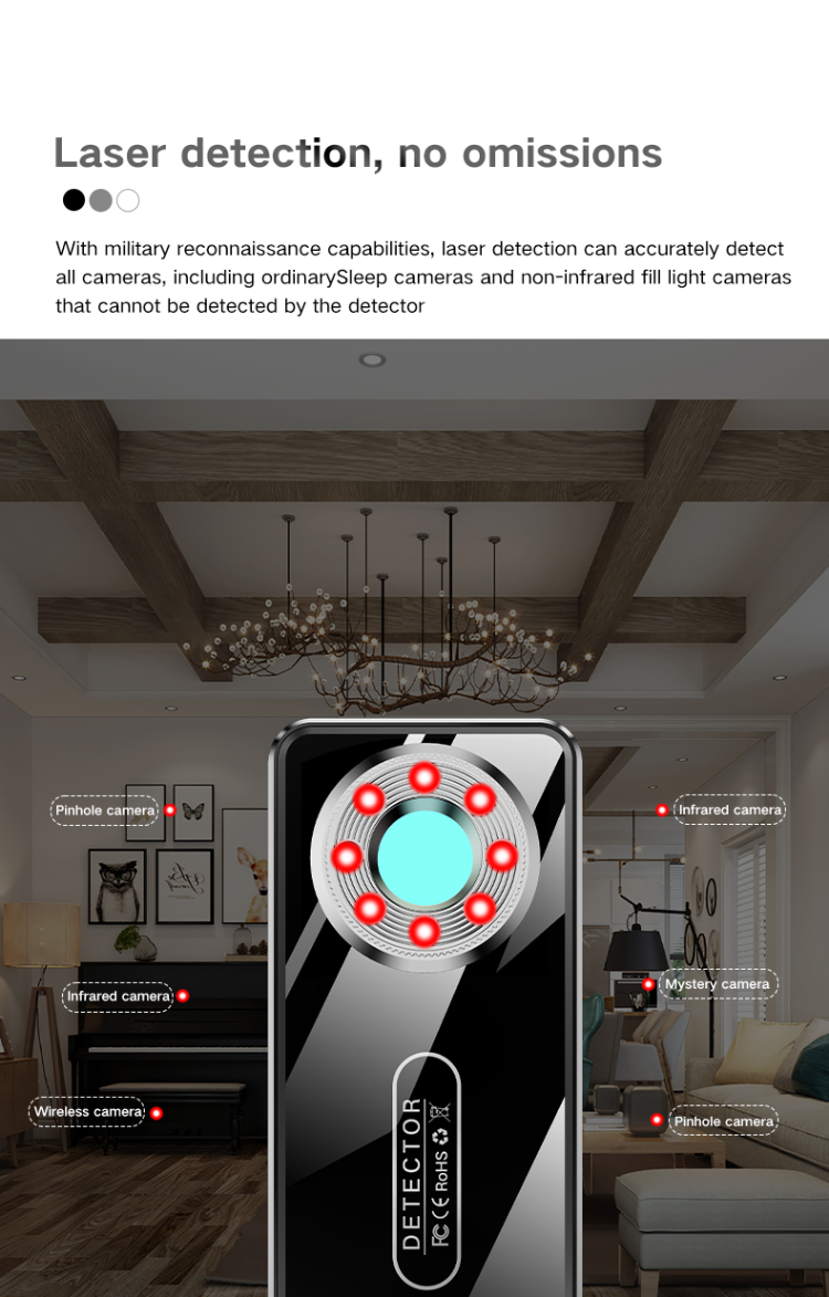 2022 Newest Anti Spy Wired And Wireless Hidden Camera Detector Rf