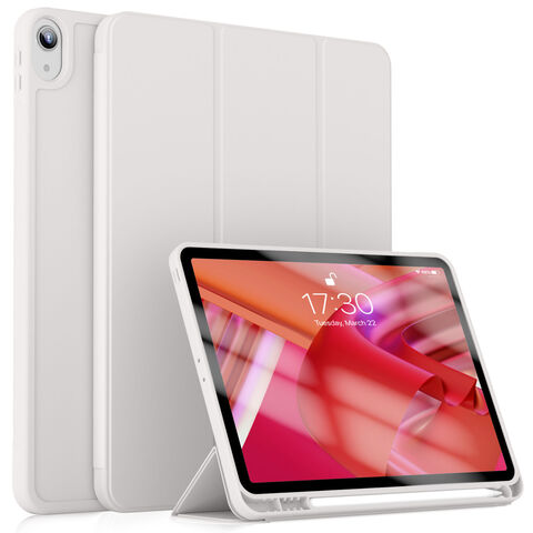 Housse iPad 10.2 2020 - Coque iPad 8e Génération, Léger PU Cuir Antichoc  Etui Tablette Housse [Auto Réveil -Veille] - Gris