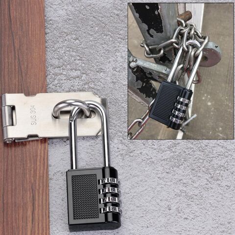 Fingerprint Padlock eLinkSmart Combination Lock - Keyless Locker Lock for School Locker Backpack Suitcase Luggage: Gray Metal Gym Padlock
