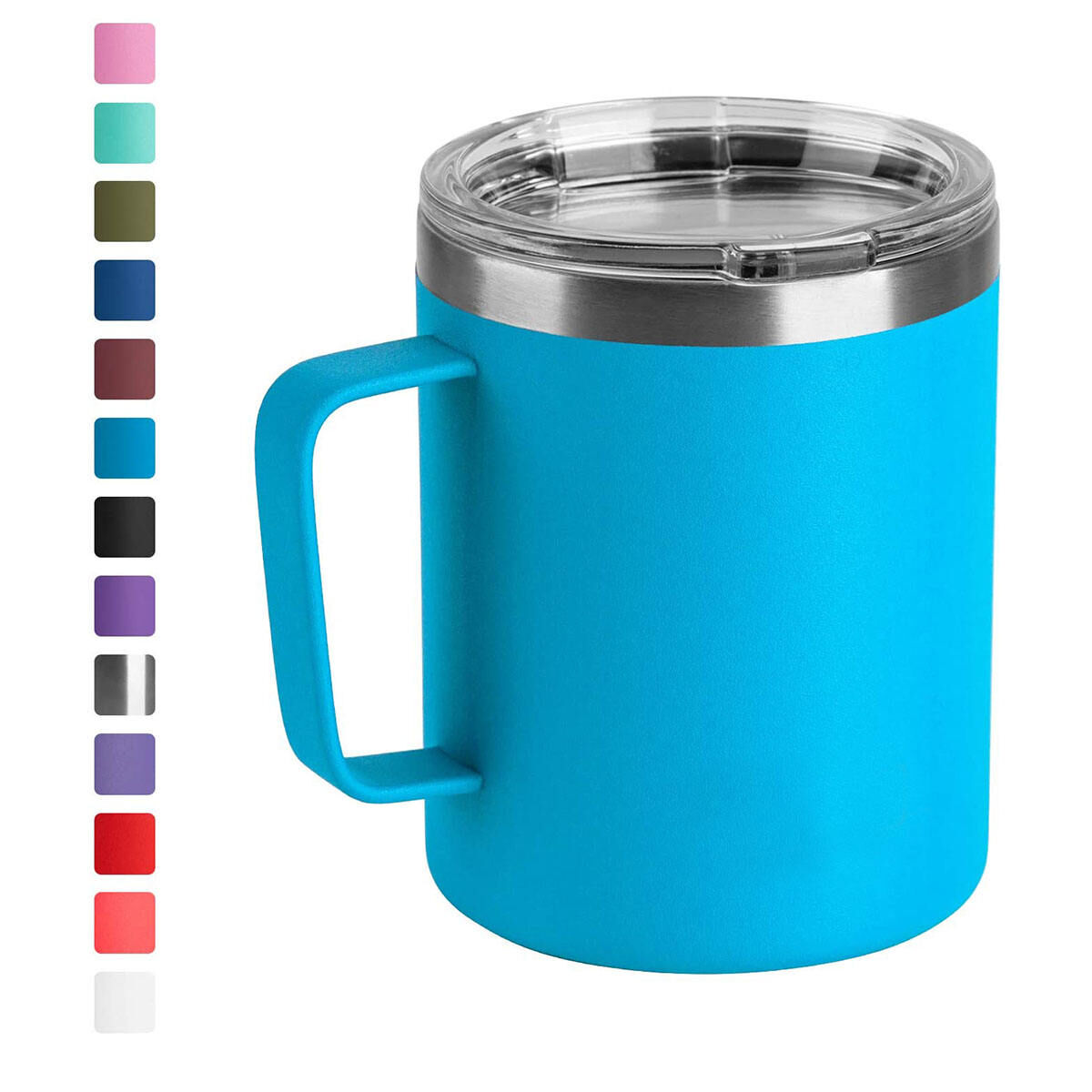 Big seller Vaso térmico de viaje de doble pared de acero inoxidable,  reutilizable, ecológico, taza de café con aislamiento al vacío, a prueba de